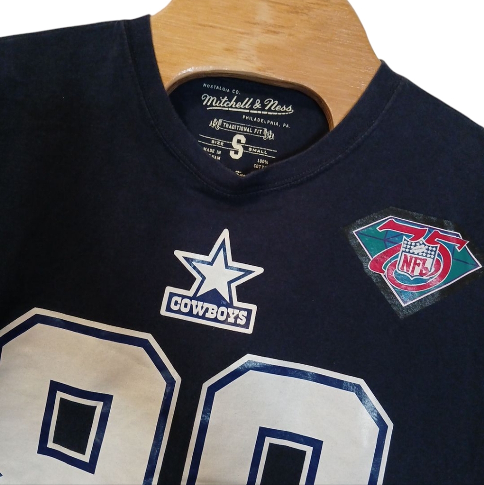 Mitchell & Ness Michael Irvin Navy Dallas Cowboys Throwback Tshirt Small